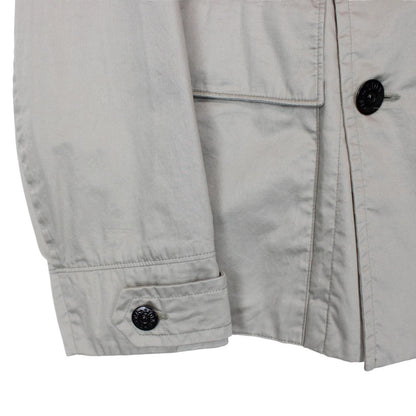Stone Island SS 2009 Grey Cotton Spalmatura Double Breasted Jacket