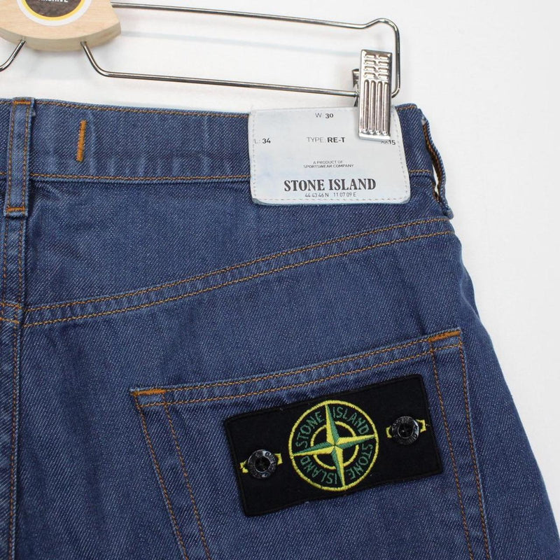 Stone Island SS 2014 Navy Blue Denim Shorts