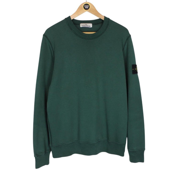 Stone Island Green Cotton Sweatshirt Jumper
