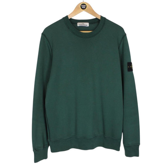 Stone Island Green Cotton Sweatshirt Jumper