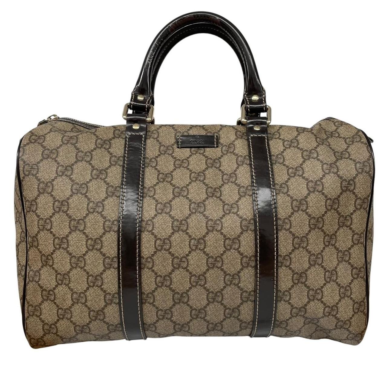 Gucci GG Supreme Monogram Top Handle Canvas/Leather Boston Bag