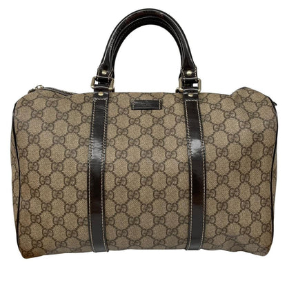 Gucci GG Supreme Monogram Top Handle Canvas/Leather Boston Bag