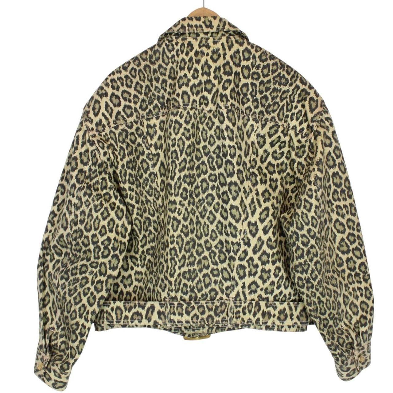 Vintage 1989 Jean Paul Gaultier Junior Gaultier Leopard Print Denim 2 Piece Jacket and
