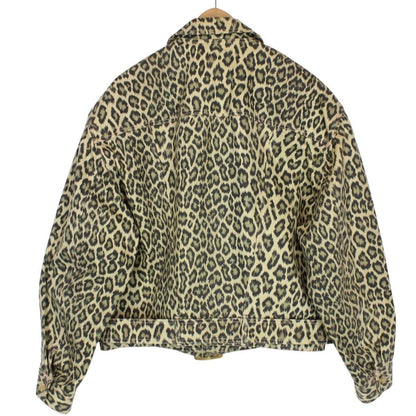 Vintage 1989 Jean Paul Gaultier Junior Gaultier Leopard Print Denim 2 Piece Jacket and