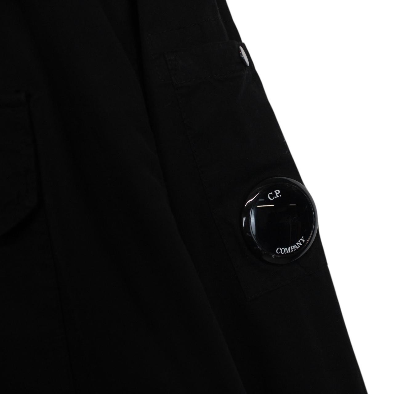 CP Company Black Full Zip Cotton Lens Overshirt Jacket