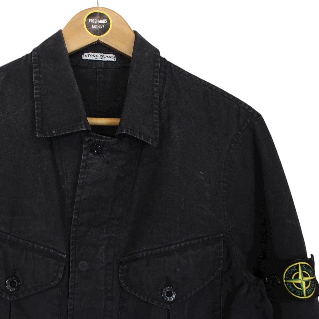 Vintage Stone Island SS 2007 Black Full Zip Cotton Overshirt Jacket