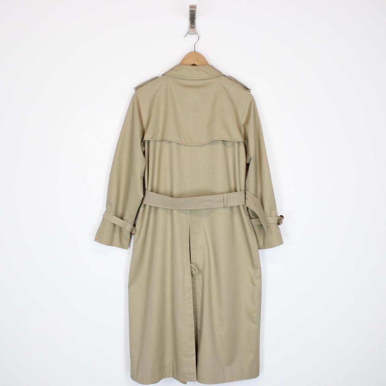 Vintage 90s Burberry Beige Double Breasted Belted Trench Coat