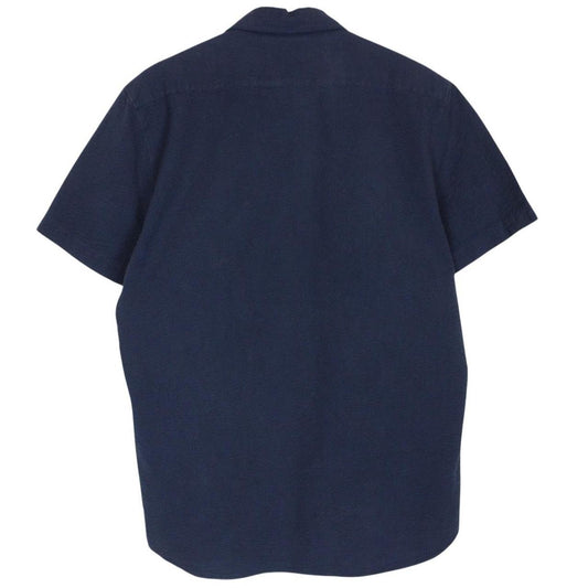 Stone Island SS 2020 Navy Blue 3D Cotton Short Sleeve Tela Shirt