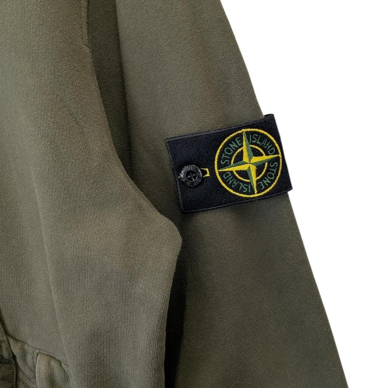 Stone Island AW 2020 Green Cotton 1/4 Zip Technical Smock Sweatshirt