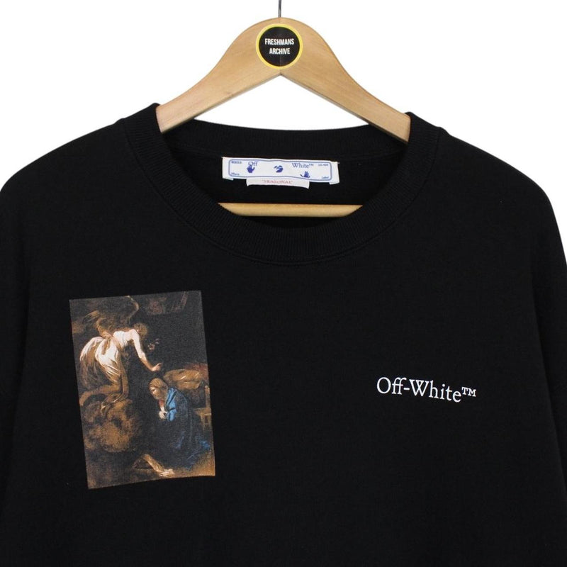 Off White Black and Multicoloured Caravaggio Lute Skate Slim Sweatshirt Jumper