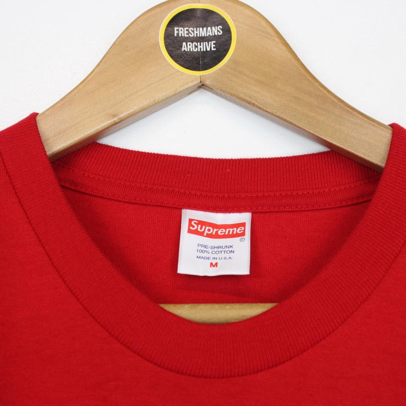 Supreme 2020 Red Short Sleeve Supreme Time Print T-Shirt