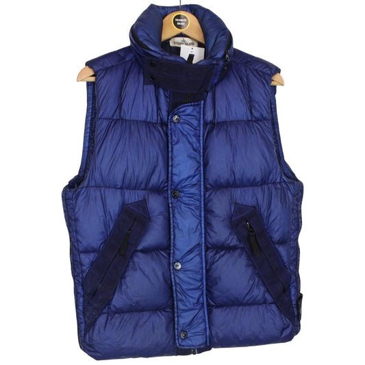 Stone Island AW 2012 Blue Garment Dyed 26 GR x SQM_N Down Gilet