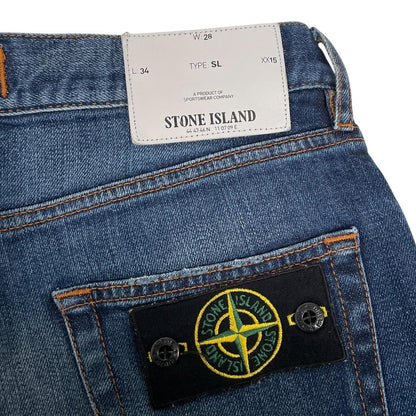Stone Island SS 2015 Navy Blue Slim Fit Denim Jeans