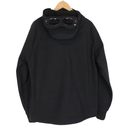 CP Company Black Full Zip Hooded Soft Shell Goggle Jacket