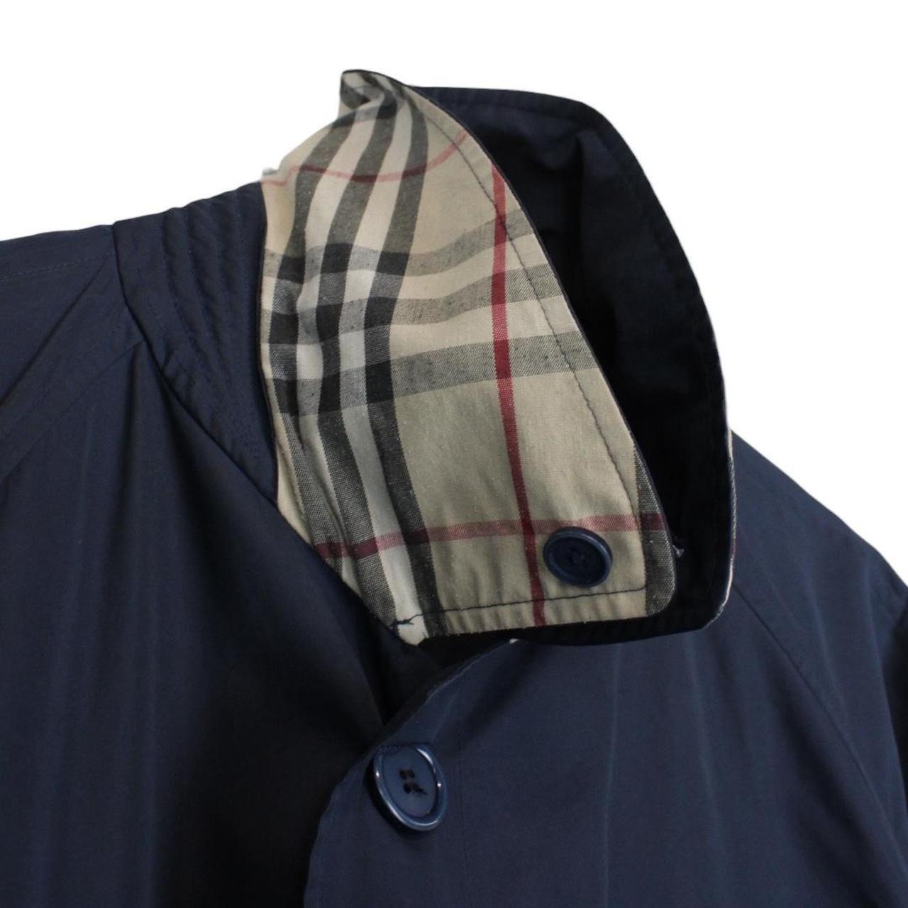 Burberry London Navy Blue Single Breasted Trench Coat