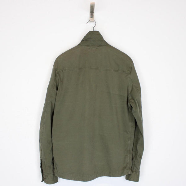 CP Company Green Full Zip Multi Pocket Cotton Lens Overshirt