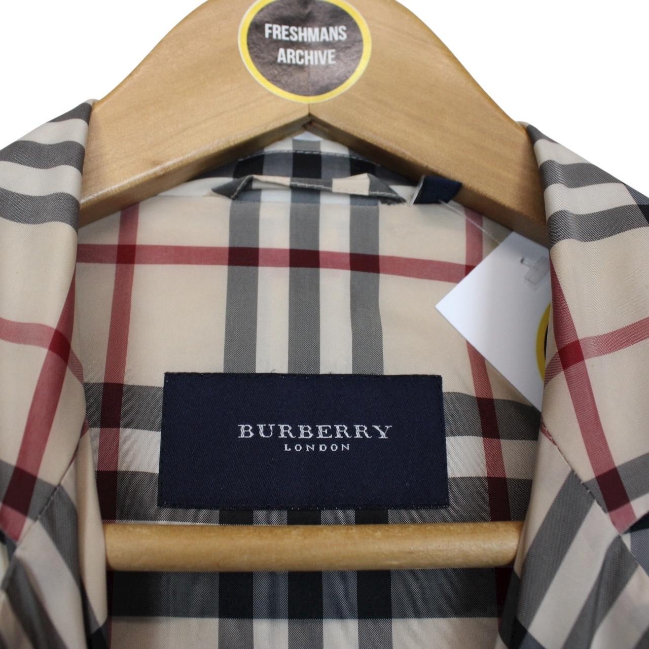 Burberry London Beige Nova Check Quilted Trench Coat