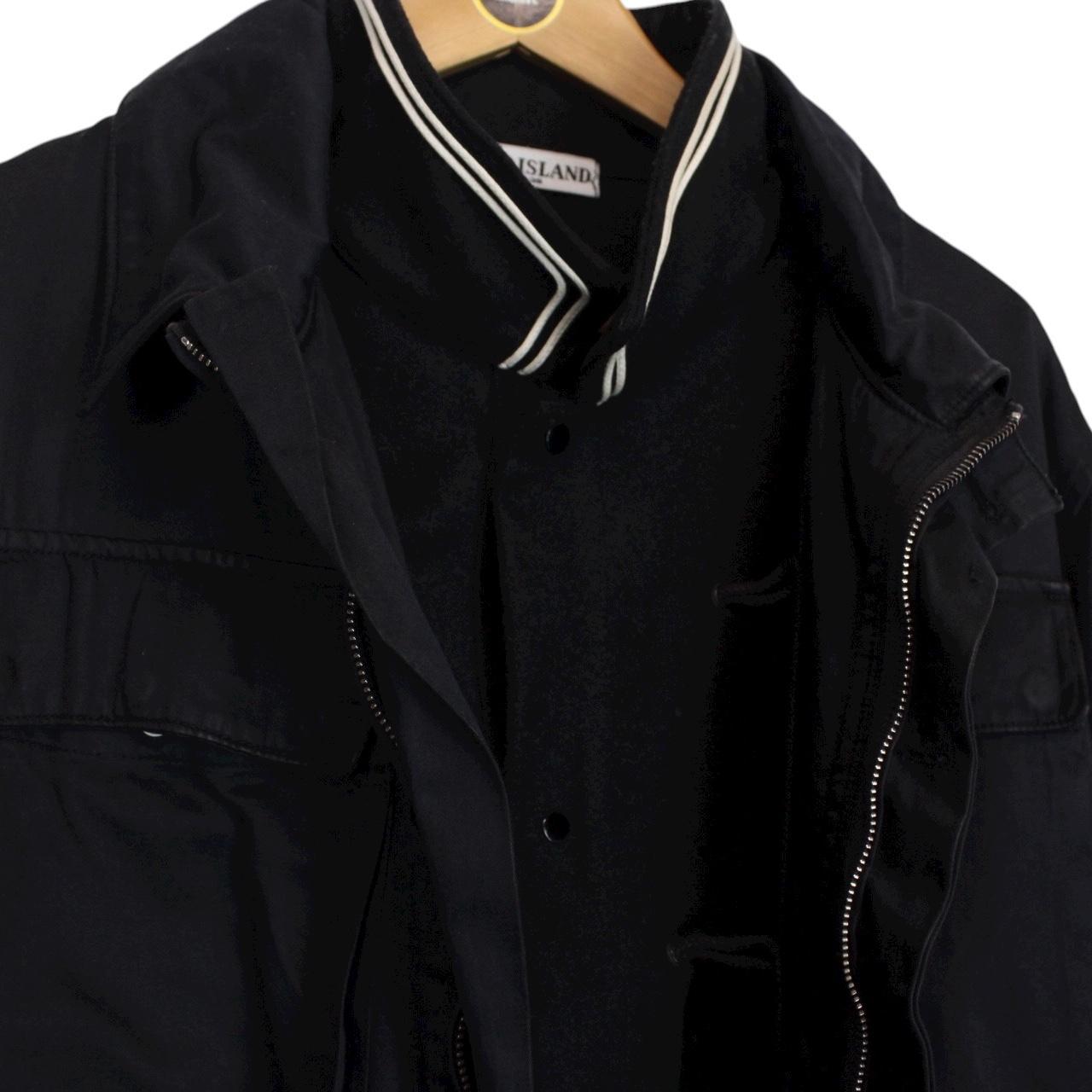 Vintage Stone Island AW 2007 Navy Blue Raso Gommato Dutch Rope Jacket