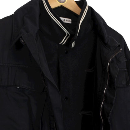 Vintage Stone Island AW 2007 Navy Blue Raso Gommato Dutch Rope Jacket