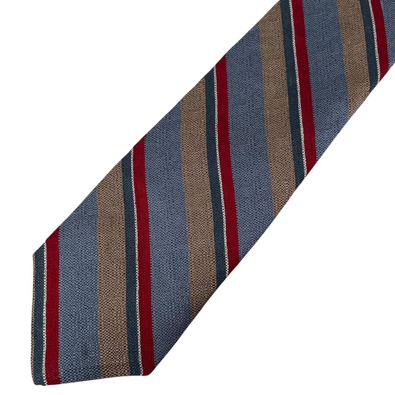 Vintage Christian Dior Multicoloured Striped Silk Tie