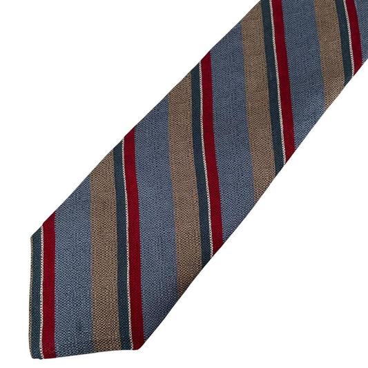 Vintage Christian Dior Multicoloured Striped Silk Tie