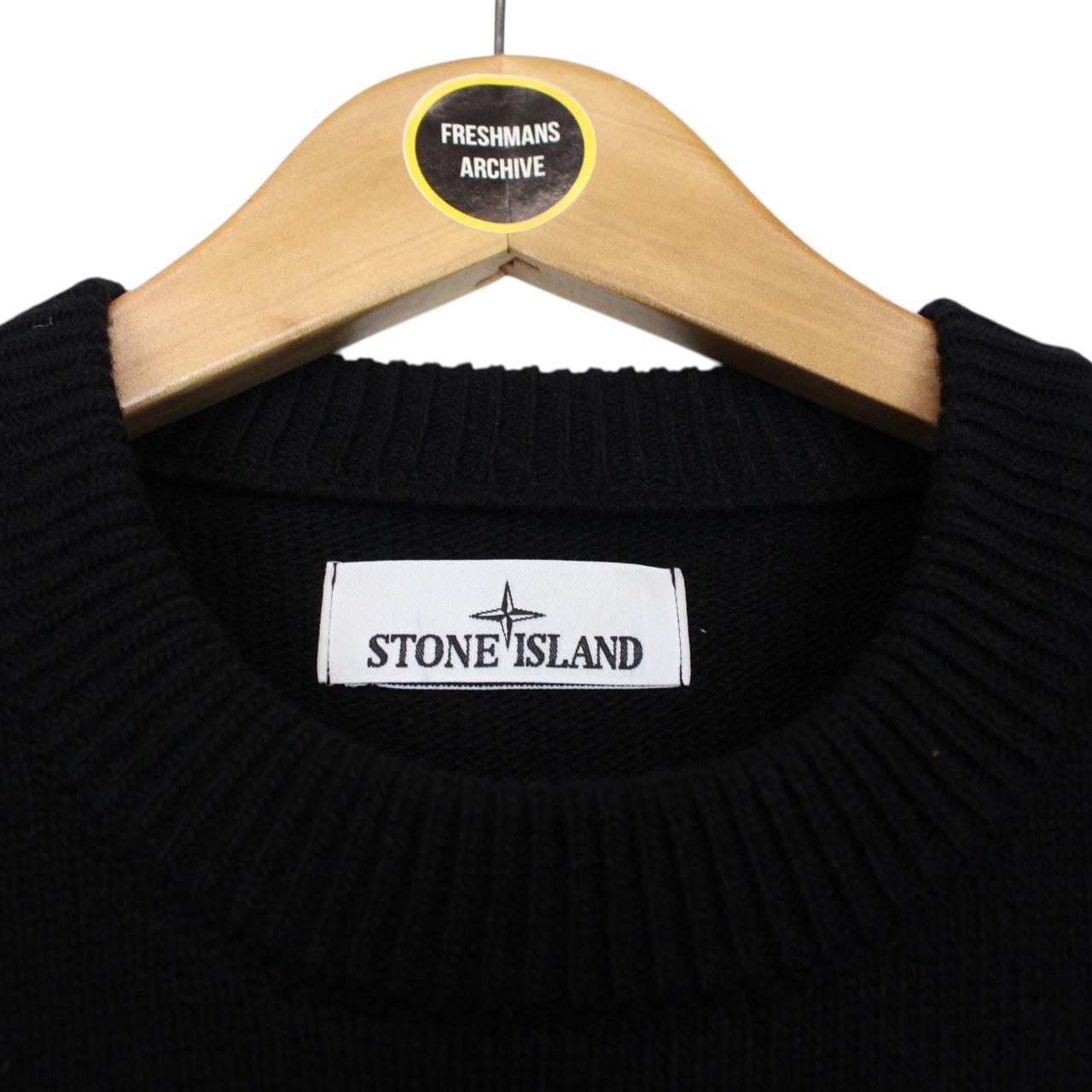 Stone Island AW 2024 Black Wool Knit Jumper