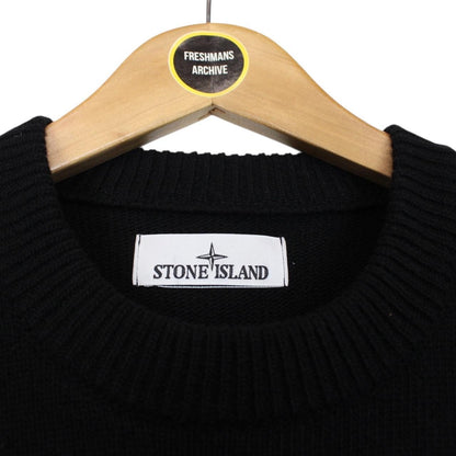 Stone Island AW 2024 Black Wool Knit Jumper