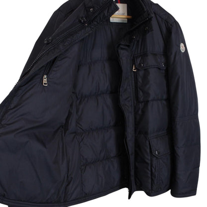 Moncler Amazzone Navy Blue Full Zip Multipocket Down Jacket