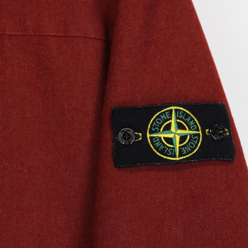Stone Island AW 2014 Red Saia Doppia Faccia Hooded Quilted Wool Jacket