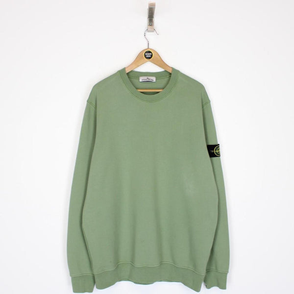 Stone Island Green Cotton Sweatshirt Jumper