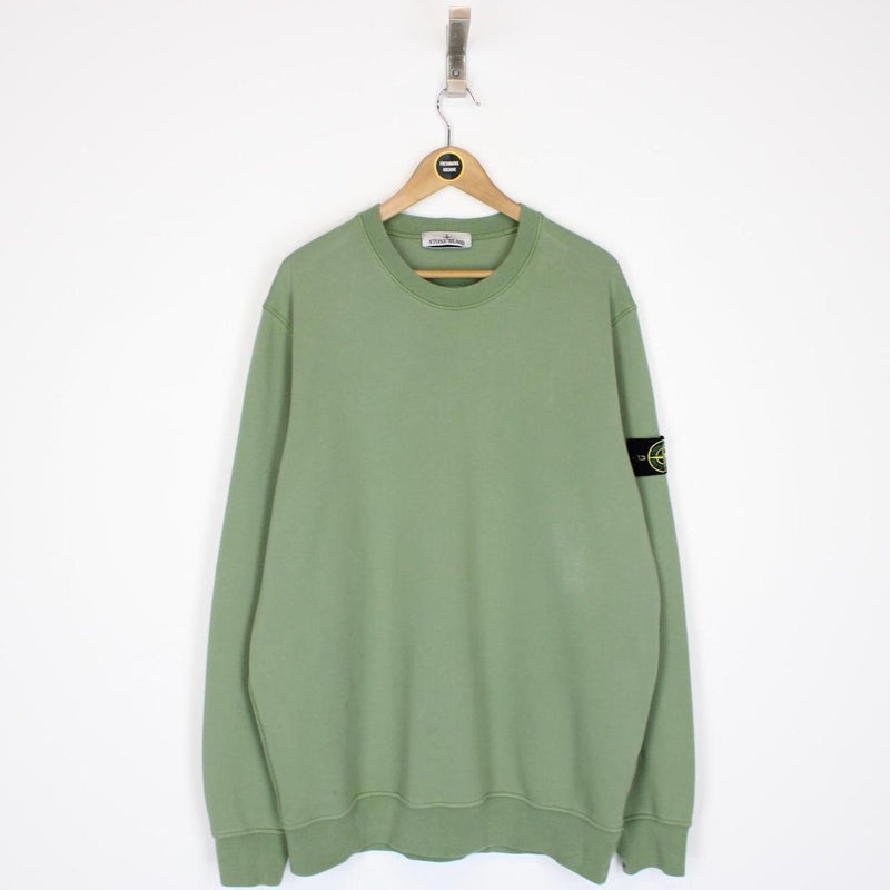 Stone Island Green Cotton Sweatshirt Jumper