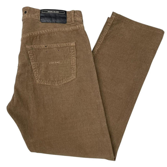 Vintage Stone Island AW 2001 Brown Straight Leg Corduroy Trousers