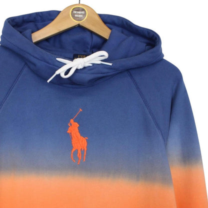 Polo Ralph Lauren Orange and Blue Ombre Fleece Hoodie
