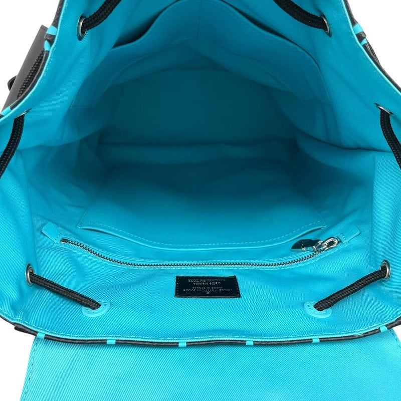 Louis Vuitton Black and Neon Green Monogram Christopher MM Backpack