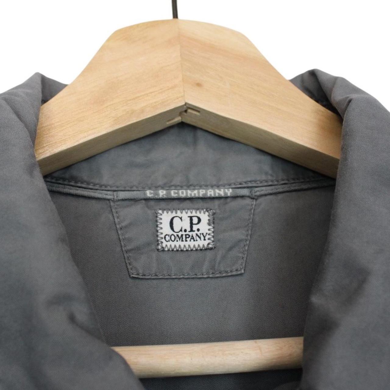 CP Company Grey Full Zip Cotton Lens Overshirt Jacket
