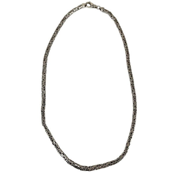 Sterling Silver 925 3mm Byzantine Chain Necklace