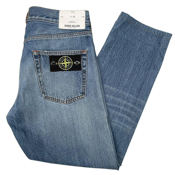 Stone Island SS 2014 Blue Slim Fit Denim Jeans