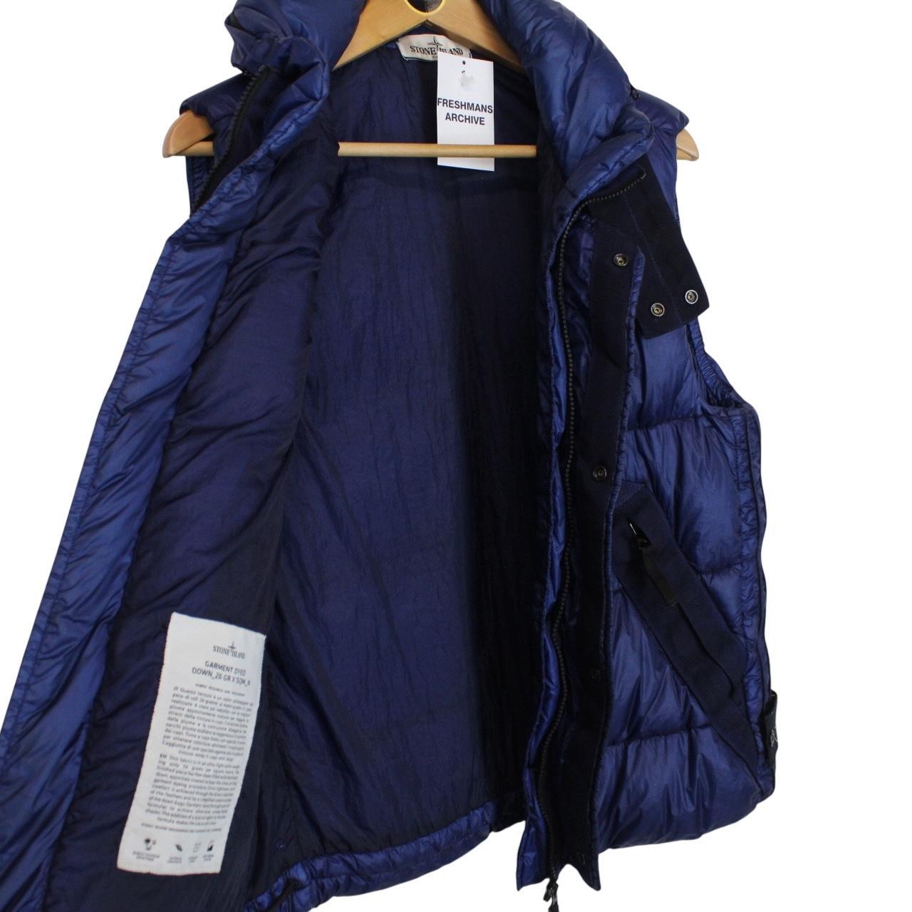Stone Island AW 2012 Blue Garment Dyed 26 GR x SQM_N Down Gilet