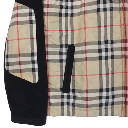 Burberry Golf Black and Beige Nova Check Full Zip Fleece Jumper