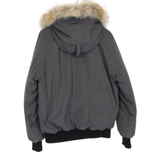 Canada Goose Graphite Grey Chilliwack Bomber Down Jacket with Fur Trim