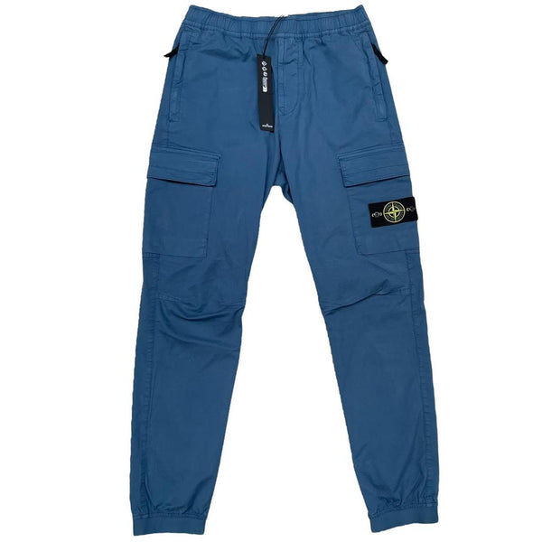 Stone Island AW 2024 Blue RE-T Fit Cargo Trousers