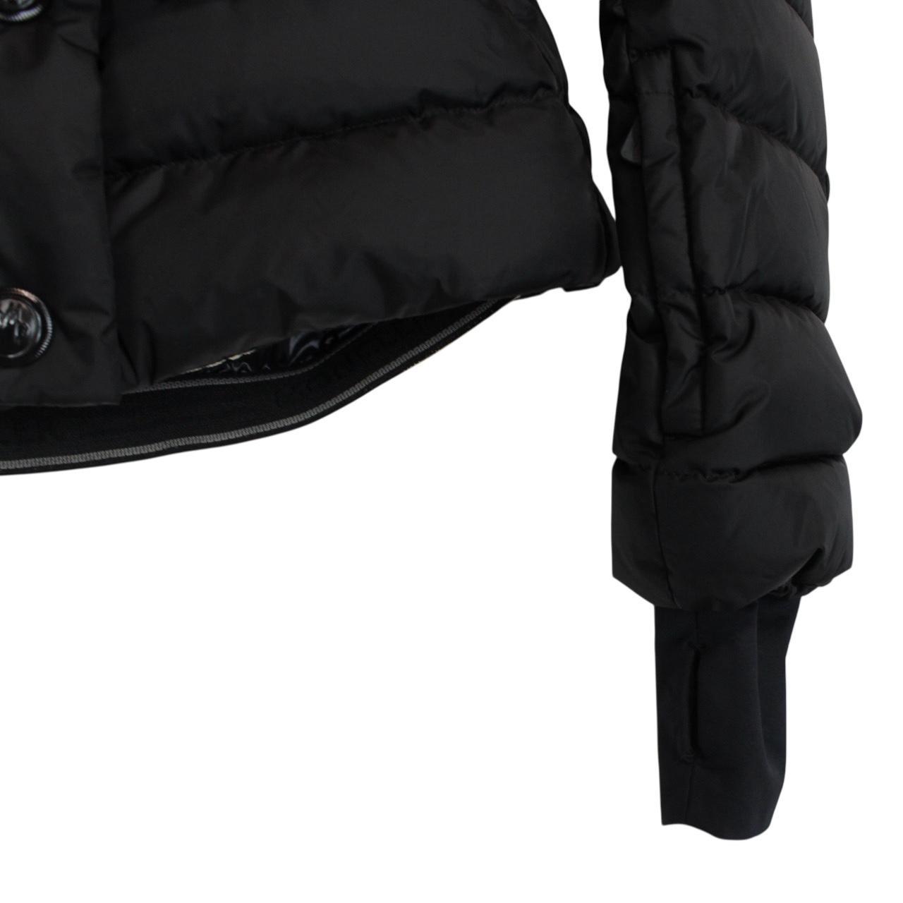 Moncler Grenoble Beverley Black Fur Hooded Belted Down Ski Jacket