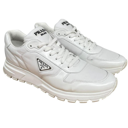 Prada Prax 01 White Re-Nylon and Leather Trainers