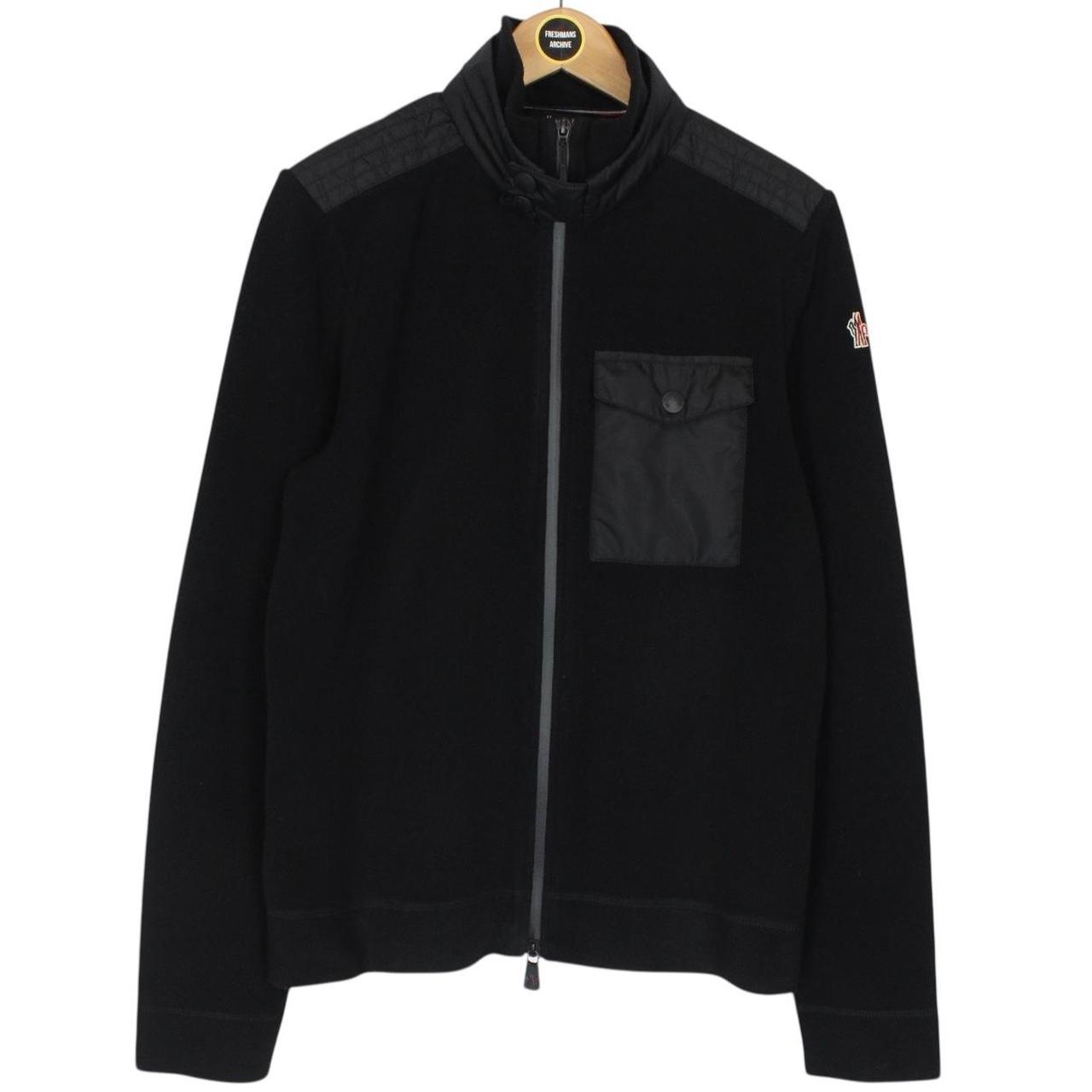 Moncler Grenoble Maglia Black Full Zip Technical Fleece Jacket