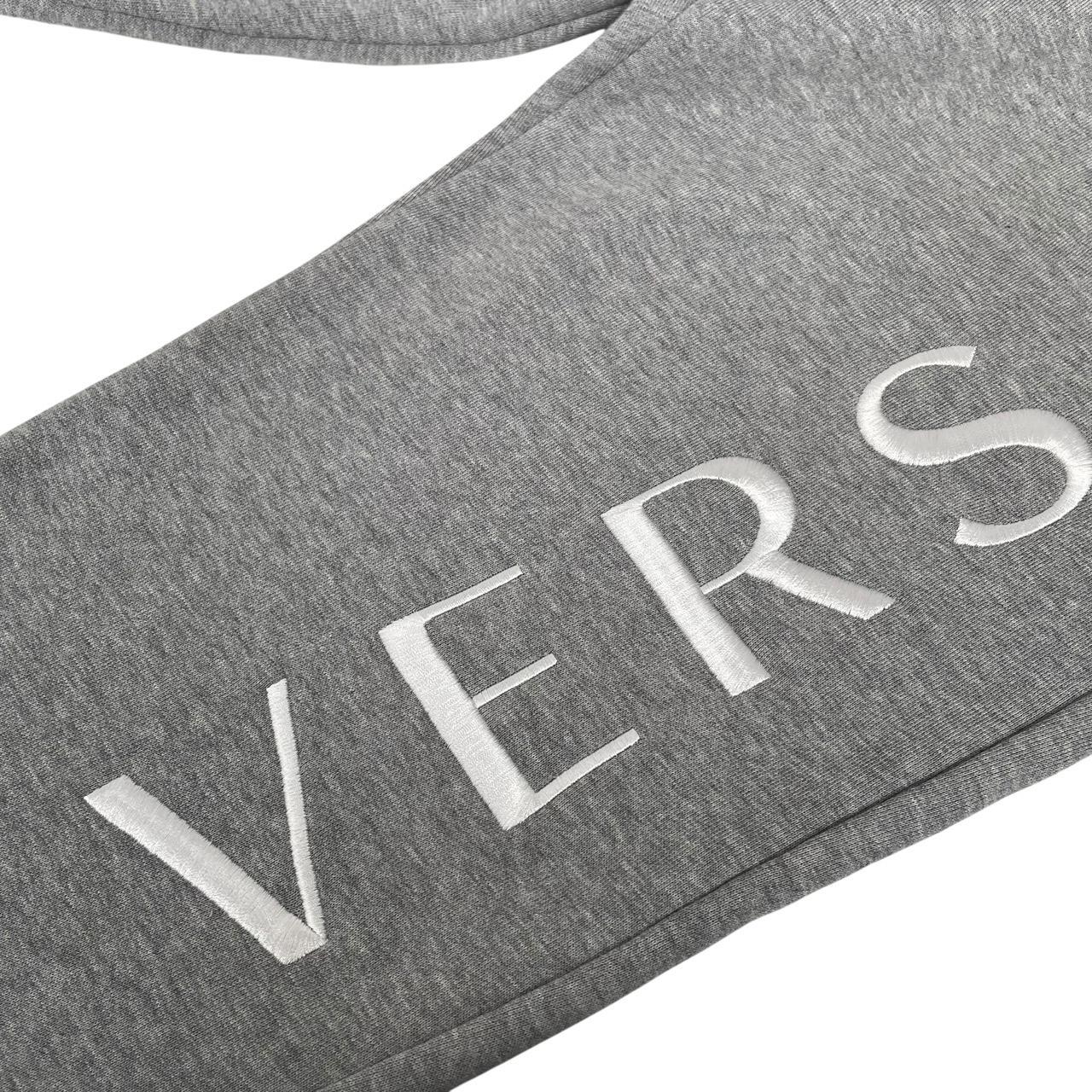 Versace Grey Logo Embroidered Cotton Tracksuit Bottoms / Joggers