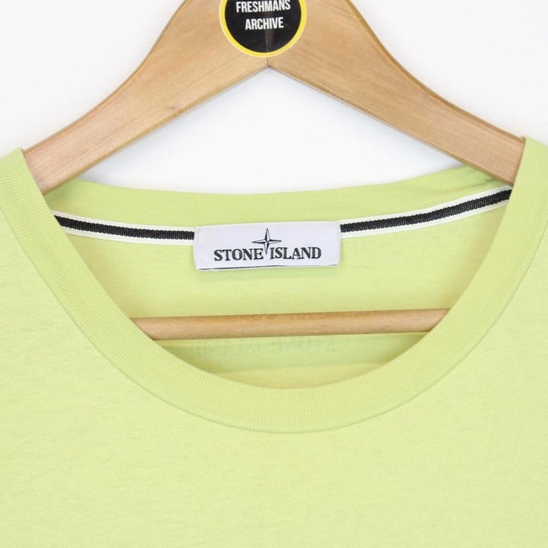 Stone Island SS 2017 Lime Green Short Sleeve Logo Print T-Shirt