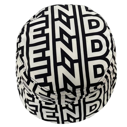 Fendi Roma x Marc Jacobs Black and White Monogram Logo Print Bucket Hat