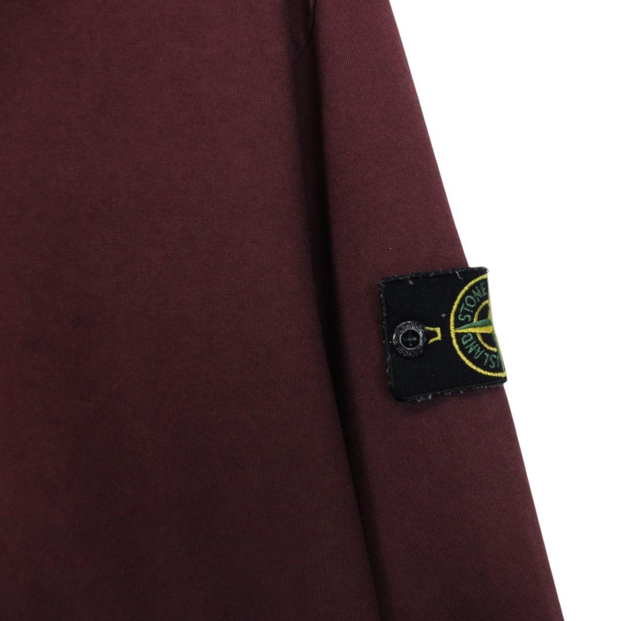 Stone Island AW 2020 Burgundy Cotton Sweatshirt Jumper
