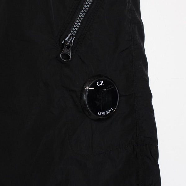 CP Company Black Nylon Lens Cargo Shorts