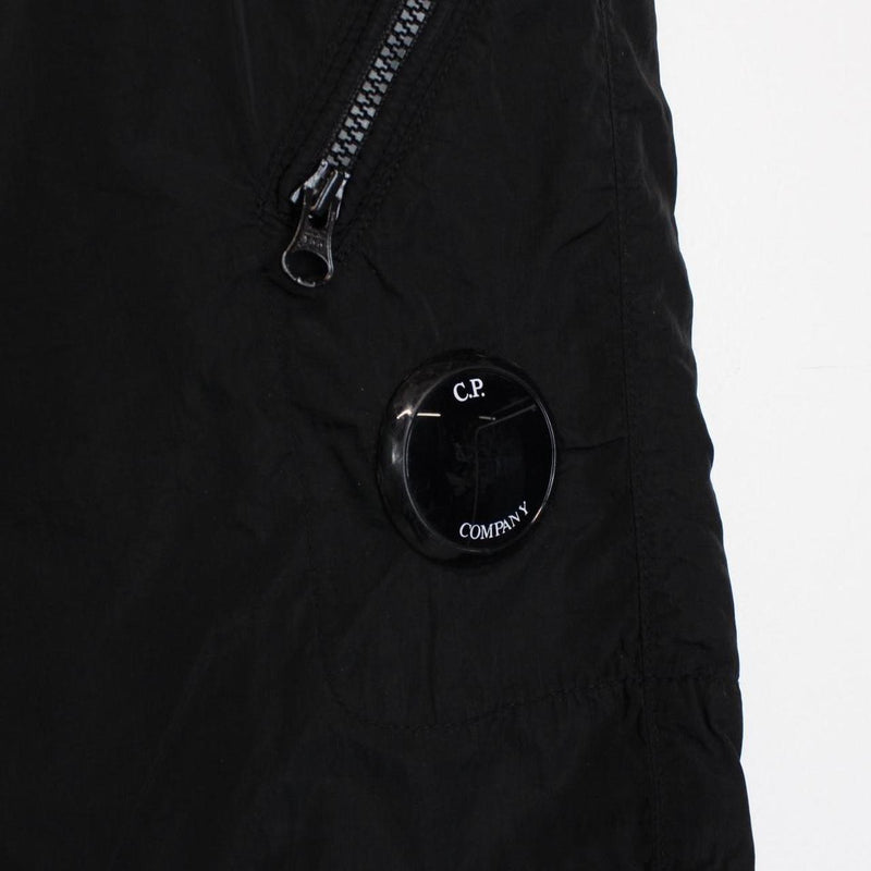 CP Company Black Nylon Lens Cargo Shorts